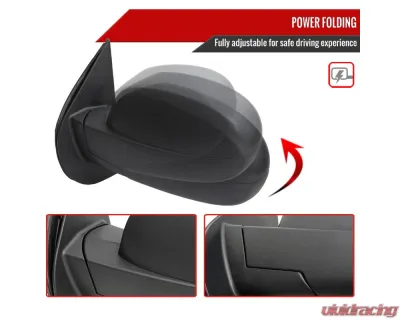 Spec-D Black Auto-Fold Side Mirror w/ LED Puddle & Turn Signal Light - Driver Side Only Chevrolet | GMC 2007-2013 - RMV-SIV07HP-AT-FS-L