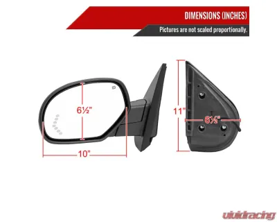 Spec-D Black Auto-Fold Side Mirror w/ LED Puddle & Turn Signal Light - Driver Side Only Chevrolet | GMC 2007-2013 - RMV-SIV07HP-AT-FS-L