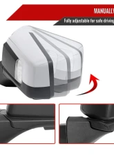 Spec-D Chrome Manual-Fold Side Mirror w/ LED Puddle & Turn Signal Light - Driver Side Only Chevrolet Silverado 1500 2019-2024                                     - RMV-SIV1915CHP-FS-L - Image 2