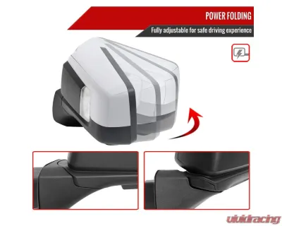 Spec-D Chrome Auto-Fold Side Mirror w/ LED Puddle & Turn Signal Light - Driver Side Only Chevrolet Silverado 1500 2019-2024 - RMV-SIV1915CHPATL-FS