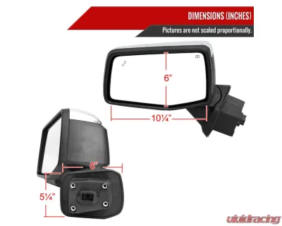Spec-D Chrome Auto-Fold Side Mirror w/ LED Puddle & Turn Signal Light - Driver Side Only Chevrolet Silverado 1500 2019-2024 - RMV-SIV1915CHPATL-FS