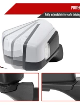 Spec-D Chrome Auto-Fold Side Mirror w/ LED Puddle & Turn Signal Light - Passenger Side Only Chevrolet Silverado 1500 2019-2024                                     - RMV-SIV1915CHPATR-FS - Image 2