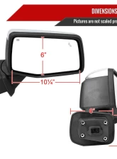 Spec-D Chrome Auto-Fold Side Mirror w/ LED Puddle & Turn Signal Light - Passenger Side Only Chevrolet Silverado 1500 2019-2024                                     - RMV-SIV1915CHPATR-FS - Image 8
