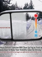 Spec-D Chrome Auto-Fold Side Mirror w/ LED Puddle & Turn Signal Light - Driver Side Only Ram 2500 | 3500 2019-2022                                     - RMX-RAM1925CHPATL-FS - Image 11