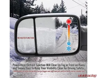 Spec-D Chrome Auto-Fold Side Mirror w/ LED Puddle & Turn Signal Light - Driver Side Only Ram 2500 | 3500 2019-2022 - RMX-RAM1925CHPATL-FS