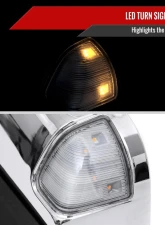 Spec-D Chrome Auto-Fold Side Mirror w/ LED Puddle & Turn Signal Light - Driver Side Only Ram 2500 | 3500 2019-2022                                     - RMX-RAM1925CHPATL-FS - Image 4