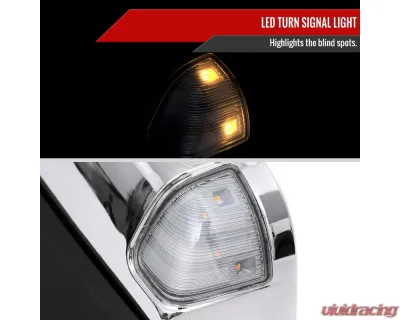Spec-D Chrome Auto-Fold Side Mirror w/ LED Puddle & Turn Signal Light - Driver Side Only Ram 2500 | 3500 2019-2022 - RMX-RAM1925CHPATL-FS