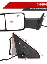Spec-D Chrome Auto-Fold Side Mirror w/ LED Puddle & Turn Signal Light - Driver Side Only Ram 2500 | 3500 2019-2022                                     - RMX-RAM1925CHPATL-FS - Image 8
