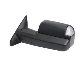 Spec-D Black Manual-Fold Side Mirror w/ LED Puddle & Turn Signal Light - Driver Side Only Ram 2500 | 3500 2019-2022
