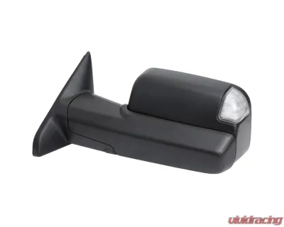 Spec-D Black Manual-Fold Side Mirror w/ LED Puddle & Turn Signal Light - Driver Side Only Ram 2500 | 3500 2019-2022 - RMX-RAM1925HP-FS-L