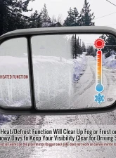 Spec-D Black Manual-Fold Side Mirror w/ LED Puddle & Turn Signal Light - Driver Side Only Ram 2500 | 3500 2019-2022                                     - RMX-RAM1925HP-FS-L - Image 11