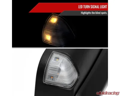 Spec-D Black Manual-Fold Side Mirror w/ LED Puddle & Turn Signal Light - Passenger Side Only Ram 2500 | 3500 2019-2022 - RMX-RAM1925HP-FS-R