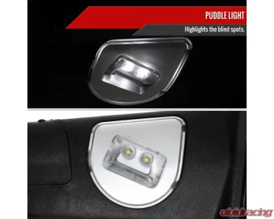 Spec-D Black Manual-Fold Side Mirror w/ LED Puddle & Turn Signal Light - Passenger Side Only Ram 2500 | 3500 2019-2022 - RMX-RAM1925HP-FS-R