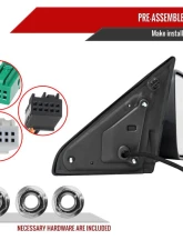 Spec-D Black Auto-Fold Side Mirror w/ LED Puddle & Turn Signal Light - Passenger Side Only Ram 2500 | 3500 2019-2022                                     - RMX-RAM1925HPATR-FS - Image 7
