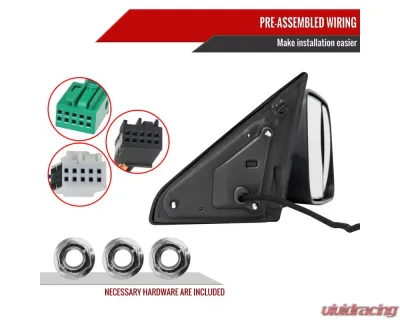 Spec-D Black Auto-Fold Side Mirror w/ LED Puddle & Turn Signal Light - Passenger Side Only Ram 2500 | 3500 2019-2022 - RMX-RAM1925HPATR-FS