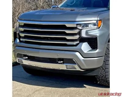 Spec-D Chrome Front Bumper Lower Valance Skid Plate Chevrolet Silverado 1500 2022-2024 - SKD-SIV2215C-JB