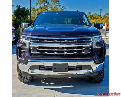 Spec-D Chrome Front Bumper Lower Valance Skid Plate Chevrolet Silverado 1500 2022-2024 - SKD-SIV2215C-JB