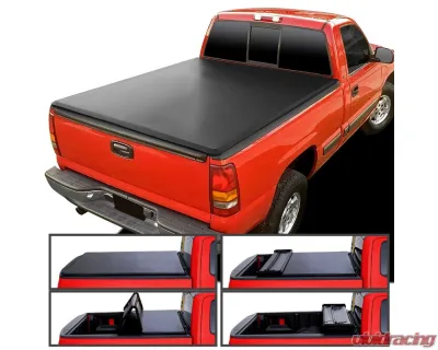 Spec-D 6'6" Standard Bed Soft Quad-Fold Tonneau Cover Chevrolet | GMC 1999-2007 - TC4-SIV99-65-SP