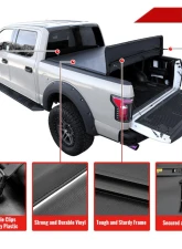 Spec-D 6'6" Standard Bed Soft Quad-Fold Tonneau Cover Chevrolet | GMC 1999-2007                                     - TC4-SIV99-65-SP - Image 5