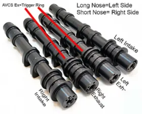 GSC P-D Left 272/272 Billet S2 Camshafts Exhaust Subaru STI 2008-2022