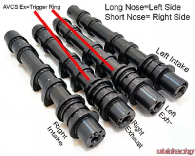GSC P-D Left 272/272 Billet S2 Camshafts Exhaust Subaru STI 2008-2022 - 7026S2LEX