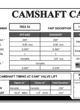 GSC P-D 269/269 Billet S1 Camshaft Toyota 2JZ-GE VVTI                                     - 7031S1 - Image 2