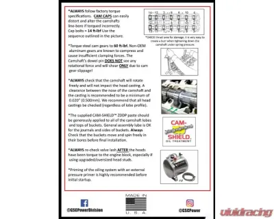 GSC P-D 269/269 Billet S1 Camshaft Toyota 2JZ-GE VVTI - 7031S1