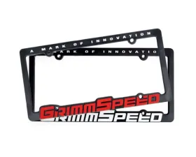 GrimmSpeed Single License Plate Frame GrimmSpeed Text