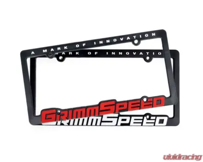 GrimmSpeed Single License Plate Frame GrimmSpeed Text - 111006