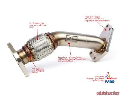 GrimmSpeed Up Pipe 3-Bolt Inlet Black Ceramic Coating - 7065