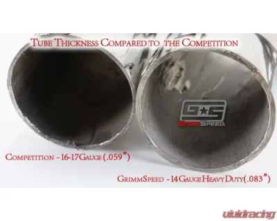 GrimmSpeed Up Pipe 3-Bolt Inlet Black Ceramic Coating - 7065