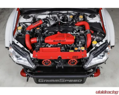 GrimmSpeed Red Piping Front Mount Intercooler Kit Subaru WRX 2008-2014 - 90229
