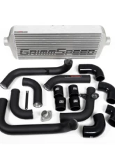 GrimmSpeed Red Piping Front Mount Black Coated Intercooler Kit Subaru WRX 2008-2014                                     - 90251 - Image 6