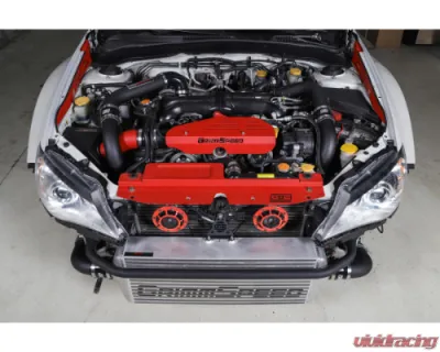 GrimmSpeed Black Piping Front Mount Black Coated Intercooler Kit Subaru WRX 2008-2014 - 90252