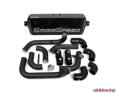 GrimmSpeed Black Piping Front Mount Black Coated Intercooler Kit Subaru WRX 2008-2014 - 90252