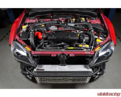 GrimmSpeed Black Piping Front Mount Black Coated Intercooler Kit Subaru STI 2008-2014 - 90254