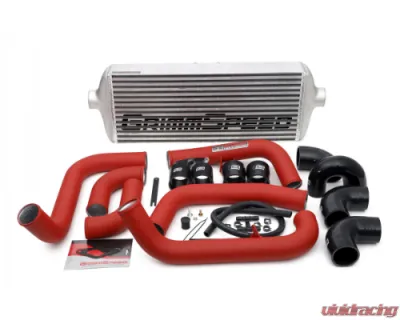 GrimmSpeed Black Piping Front Mount Black Coated Intercooler Kit Subaru STI 2008-2014 - 90254