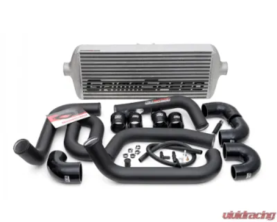 GrimmSpeed Black Piping Front Mount Black Coated Intercooler Kit Subaru STI 2008-2014 - 90254