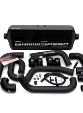 GrimmSpeed Black Piping Front Mount Black Coated Intercooler Kit Subaru STI 2008-2014                                     - 90254 - Image 8