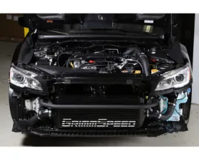 GrimmSpeed Black Piping Front Mount Black Coated Intercooler Kit