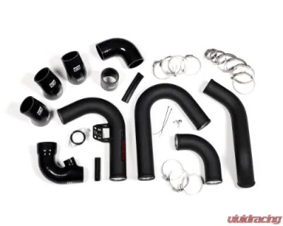GrimmSpeed Black Piping Front Mount Black Coated Intercooler Kit Subaru WRX 2015-2021 - 90256
