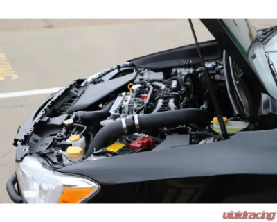 GrimmSpeed Black Piping Front Mount Black Coated Intercooler Kit Subaru WRX 2015-2021 - 90256