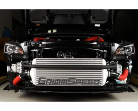 GrimmSpeed Black Piping Front Mount Black Coated Intercooler Kit