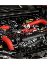 GrimmSpeed Red Piping Front Mount Black Coated Intercooler Kit Subaru STI 2015-2021                                     - 90258 - Image 15