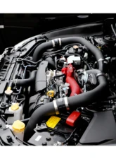 GrimmSpeed Red Piping Front Mount Black Coated Intercooler Kit Subaru STI 2015-2021                                     - 90258 - Image 4