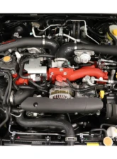 GrimmSpeed Red Piping Front Mount Black Coated Intercooler Kit Subaru STI 2015-2021                                     - 90258 - Image 8