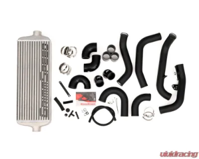 GrimmSpeed Red Piping Front Mount Black Coated Intercooler Kit Subaru STI 2015-2021 - 90258