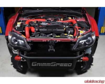 GrimmSpeed Front Mount Black Coated Intercooler Bumper Bar Subaru WRX | STI 2015-2021 - 90261