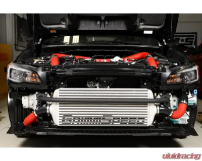 GrimmSpeed Front Mount Black Coated Intercooler Bumper Bar Subaru WRX | STI 2015-2021 - 90261