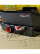 GrimmSpeed Top Mount Intercooler Splitter w/ OEM/JDM STI Scoop Subaru Forester XT 2004-2008                                     - 93113 - Image 3